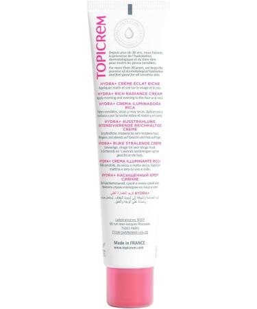 Topicrem HYDRA+ Rich Moisturising Radiance Cream 40ml - Buy Online on SooperMarket.com