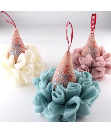1pc Ice Cream Bath Ball Body Scrubber Sponge Ice Cream Loofah Sponge Mesh Pouf Bath Sponge Body Exfoliator Mesh Bath and Shower Sponge Men Body Wash Polyester Gel Girl Child White - Buy Online on SooperMarket.com