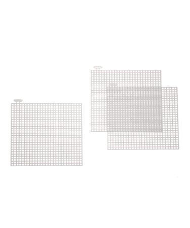 Darice 10-Piece Square Plastic Canvas Shape, 4 by 4-Inch, Clear 4" x 4"