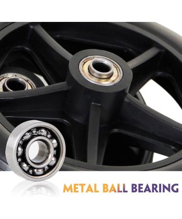 Wheelchair Front Wheel 1 Pair Wheelchair Front Wheels PVC Solid Wheelchair Front Professional Anti-Slip Wheelchair Wheel Accessories for Rollators Walk/Gray/7Inch(Black 6Inch) 6Inch Black - Buy Online on SooperMarket.com