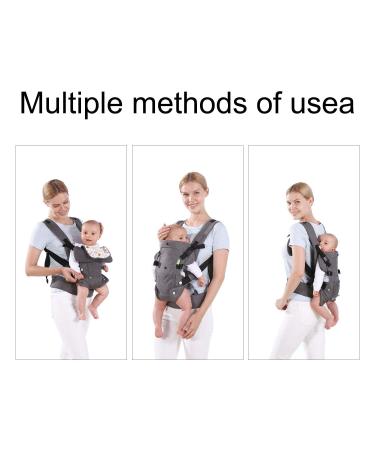 Baby Soft Carrier for Newborn - Ergonomic 4-in-1 Sling Wrap for Infants 7-45lbs - Grey - Buy Online on SooperMarket.com