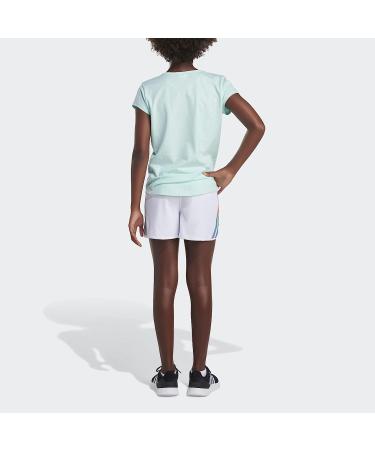 adidas Girls' Large White 3 Stripe Mesh Shorts with Elastic Waistband - Buy Online on SooperMarket.com