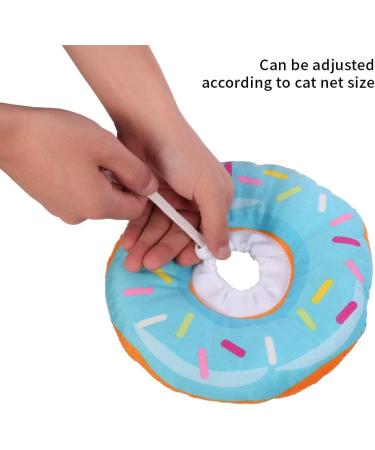 Xinzistar Soft Cat Collar - Adjustable Anti-Bite Safety Collar for Cats & Dogs (Blue Donut Size S) - Protective Pet Gear - Buy Online on SooperMarket.com