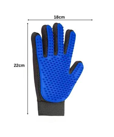 Boumour Fur Care Grooming Glove Set - Animal Hair Remover Brush for Dogs & Cats | Blue 2 Gloves Pet Fur Care - Buy Online on SooperMarket.com