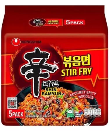 Nongshim SHIN Stir Fry Ramyun Gourmet Spicy Ramen Noodles 131g (20 Packs) HALAL - Buy Online on SooperMarket.com