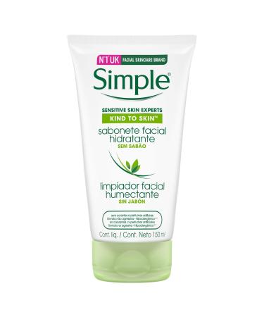 Simple Kind to Skin Moisturising Facial Wash 150ml - Gentle Daily Face Cleanser - Buy Online on SooperMarket.com