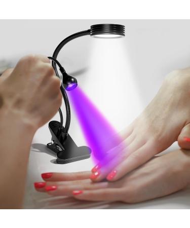AORAEM Double-Headed UV LED Nail Lamp - Quick-Dry Manicure Dryer with Portable Gooseneck & Clamp | Professional Home & Salon Use - Black - Buy Online on SooperMarket.com