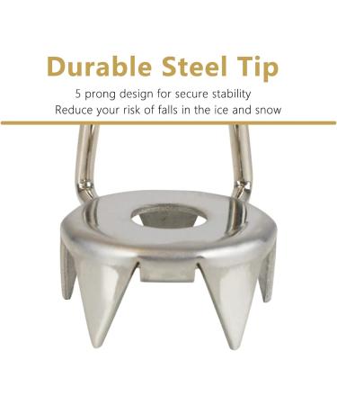 Cane Ice Grip Attachment for Walking Mobility Crutches Non Slip Ice Grip with Durable Steel Tip - Buy Online on SooperMarket.com
