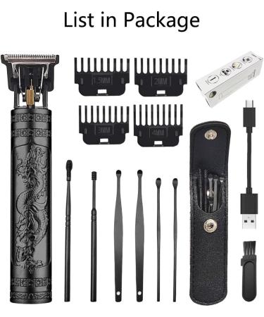 Buy Cordless Hair Clippers for Men - Travel-Friendly Rechargeable Hair Trimmer with 6 Earpicks - Best Hair Clipping & Sculpting Tool in Black - Buy Online on SooperMarket.com
