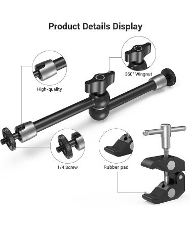SmallRig Clamp with Adjustable Friction Power Articulating Magic Arm for LCD Monitor/LED Lights - KBUM2732B - Buy Online on SooperMarket.com