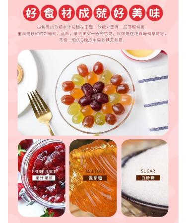 Grape Soft Candy Assorted Candy Chewing Candy Chinese Candy 52g/bag Fruit Juice Toffee Gummies Peach Soft Candy Flavored Fruits Hand Torn Candies wedding Candy Juice Candy (strawberry 10bags) strawberry 10bags - Buy Online on SooperMarket.com