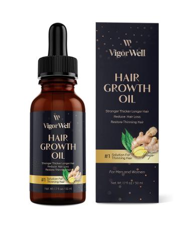 Ginger Hair Growth Serum | Prevent Hair Loss, Promote Thicker & Longer Hair | 1.7 Oz Bottle - Buy Online on SooperMarket.com