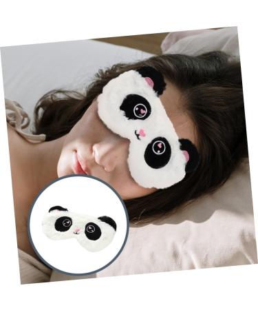Angoily Plush Silk Eye Mask Set - 2pcs Cartoon Blindfolds for Sleep & Travel Comfortable Satin Eye Cover for Adults - Black & White - Buy Online on SooperMarket.com