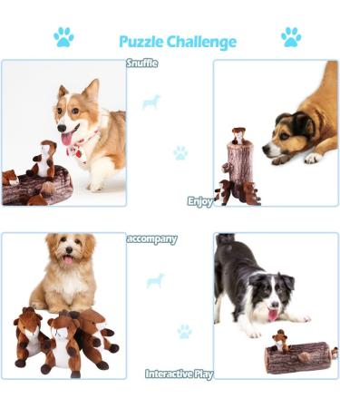 IFOYO Squeak Dog Toy - Durable Squirrel Hide and Seek Puzzle Plush Toy for Small/Medium Dogs - Buy Online on SooperMarket.com