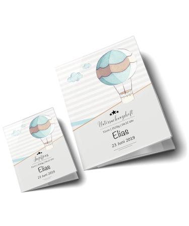 OLGS U-Book & Vaccination Pass Cover Set | Personalized 3-Part Hot Air Balloon Design | Ideal Gift for Transport & Examination Needs - Buy Online on SooperMarket.com