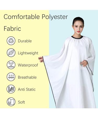 Professional Barber Cape with Adjustable Metal Clip - 55 x 63 inches (White) | Iusmnur Hair Salon Cape for Stylists - Buy Online on SooperMarket.com