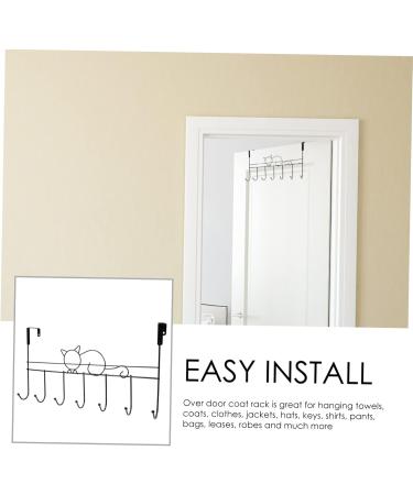 KOMBIUDA Wrought Iron Door Hook Coat Hangers Back Door Iron Hook Door Mount Coat Hook Cartoon Plate - Buy Online on SooperMarket.com