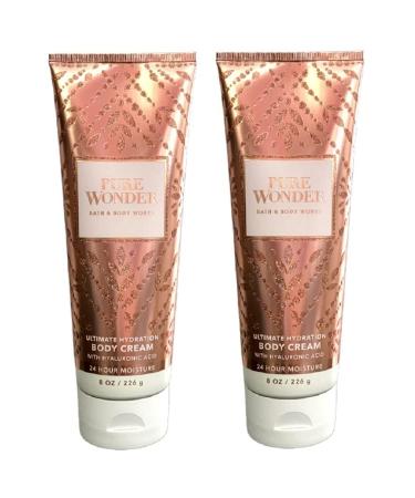 Bath and Body Works Pure Wonder Body Cream Ultimate Hydration Gift Set For Women 2 Pack 8 Oz. (Pure Wonder)