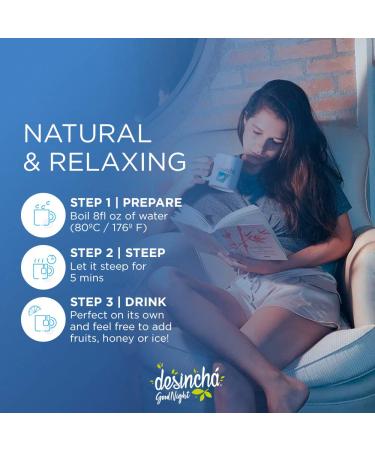 Desincha Nighttime Herbal Tea for Relaxation & Quality Sleep - 60 Day Supply - Buy Online on SooperMarket.com