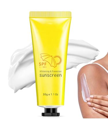 Sunscreen SPF 50+ Lightweight Face Sunscreen Lotion SPF 50+ Water Resistant & Non-Greasy Sun Cream Sun Cream For UVA & UVB Protection Sweat Resistant Body Sunscreen 30G