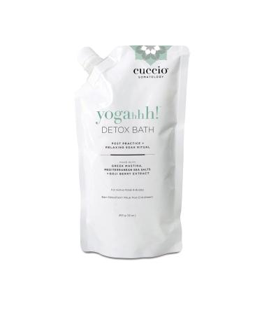 Cuccio Somatology -Yogahhh! Detox Bath -Post Workout Relaxing Body Soak-Home Spa Therapy -Reduces Stress -Sore Muscles Relief -Anti-Aging Vegan Formula -Epsom Salts  Goji Berries Eucalyptus - 16 oz