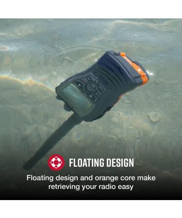 Cobra MR HH350 FLT Handheld Floating VHF Radio - 6W, Submersible, Noise-Canceling Mic, Backlit LCD, NOAA Weather, Memory Scan - Grey - Buy Online on SooperMarket.com