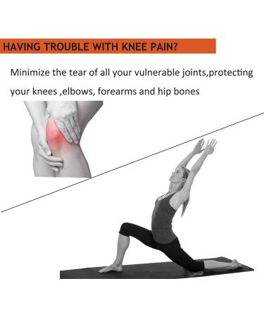 Sunflower Home 2 Pack Extra Thick Yoga Knee Pad Cushion for Knees, Elbows, Wrist, Hands & Head - Black - Buy Online on SooperMarket.com