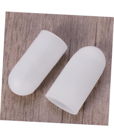 Gel Toe Protector Sleeve - Foot Care Blisters Splitter Cover Caps - White Thumb Protector Pair - Buy Online on SooperMarket.com
