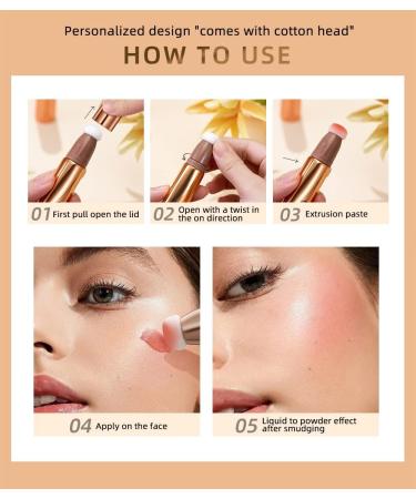Go Ho Liquid Highlighter Wand Cream Highlighter Makeup Stick - Pearl White #04 | Smooth Natural Finish, Blendable & Silky | Cushion Applicator for a Radiant Glow - Buy Online on SooperMarket.com