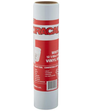 ORACAL 651 Rolls of Vinyl for Cricut  Silhouette  Cameo  Craft Cutters  Printers  and Decals - Gloss Finish - Outdoor and Permanent (12.125 x 10ft  White) 12.125 x 10ft White
