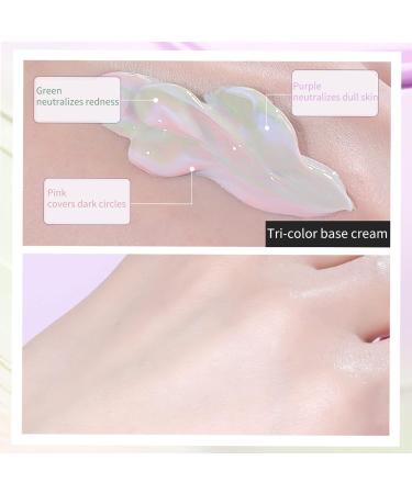 3 Colors Makeup Primer | Isolation Cream for Invisible Pore | Skin Tone Correcting and Brightening | Cover Acne Marks | Oil Control Moisturizing Face Primer - Buy Online on SooperMarket.com