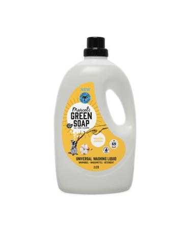 Marcel's Green Soap - Laundy Detergent Cotton & Vanilla - Washing Liquid - Palm oil free - 100% Eco friendly - 100% Vegan - 97% Biodegradable - 3L