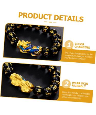 FRCOLOR 2pcs Bracelet Blue Bracelet Buddha Bracelets Pi Yao Bracelet Feng Shui Bracelet Pulseras De Proteccion y Buena Suerte Dragon Bracelet Man Bracelet Beaded Display Alloy Male 21x3CMx3pcs As Shownx3pcs - Buy Online on SooperMarket.com