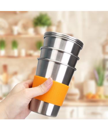 Rommeka 12oz Stainless Steel Kids Cups 5 Pack - Colorful Drinking Tumbler with Silicone Lids and Straws for Toddlers, Children, and Adults - Buy Online on SooperMarket.com