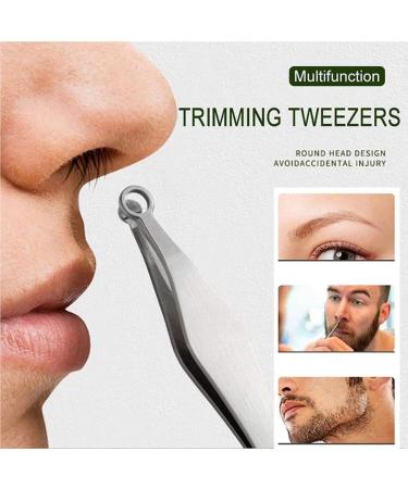 Dajidafu Nose Hair Trimming Tweezers Stainless Steel Nasal Hair Trimmer Grooming Scissor Eyebrow Trimmers Cleaning Tools - Buy Online on SooperMarket.com