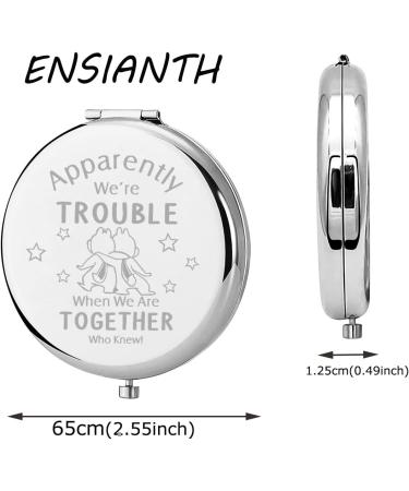 ENSIANTH Cartoon Chip Dale Squirrel Compact Makeup Mirror - Girls Getaway Gift - Chip Dale Lover Gift - Cute Cartoon Character Mirror - Buy Online on SooperMarket.com
