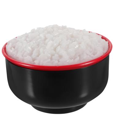 FAVOMOTO Simulated Rice Toy Food Models Simulated Cooked Rice Plastic Cooked Rice Fake Cooked Rice Decor Fake Bowl Cooked Rice Cooked Rice Model Artificial Rice Ornaments Steamed Rice Pvc