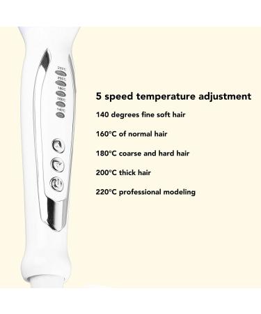Rosvola Hair Curling Wand Adjustable Temperature Curling Iron Portable Multifunctional for Home Travel (Rose Gold) - Buy Online on SooperMarket.com
