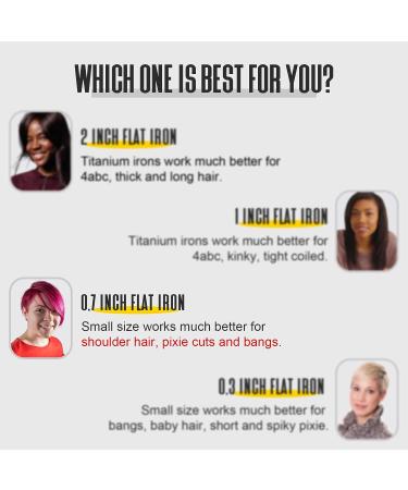 VANESSA PRO Mini Titanium Flat Iron - 0.7 inch | One Pass Sleek Look | Curls Beautifully & Straightens Well - Buy Online on SooperMarket.com