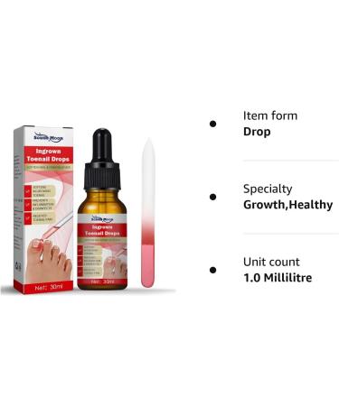 Ingrowth Toenail Correction Treatment Oil Kit - 10ml with Glass Nail File | Ingrown Toenail Drops, Cuticle Nail Oil & Fungal Treatment - Buy Online on SooperMarket.com