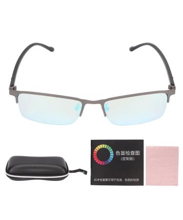 Red green color blind glasses ultra -light silver black alloy frame color correction glasses for red green color blind smooth hinge protection color weakness