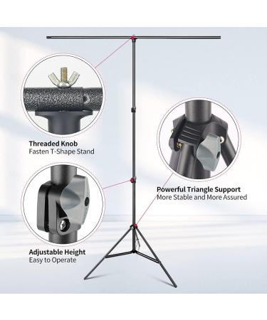 Hemmotop 5x6.5ft Green Screen Backdrop Kit for Photography, Chromakey Virtual Background for Zoom & YouTube - Includes Stand, Sheet, and 5 Clamps - Buy Online on SooperMarket.com