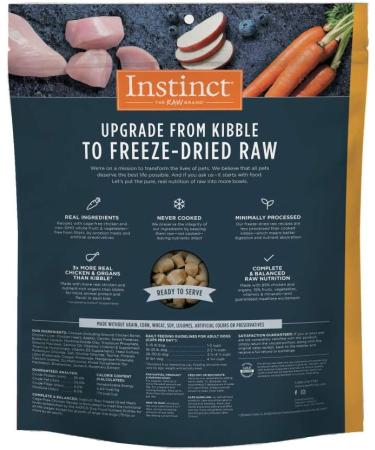 Instinct Freeze-Dried Raw Chicken Dog Food 1.56 lb - Grain Free, Natural Ingredients - Buy Online on SooperMarket.com