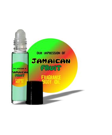 MoBetter Fragrance Oils' Impression of Jamaican Fruit Body Oil Fragrance 1/3 oz roll on Glass Bottle