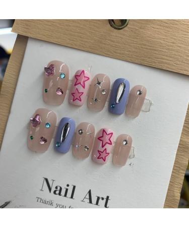 Handmade Wearing Nail Cute Star Gentle Fake Nail Beauty (Color : A Size : S) 1 count (Pack of 1) A - Buy Online on SooperMarket.com