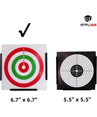 Atflbox 6.7 Inch BB Gun Trap with 20pcs Paper Targets - Airsoft Pellet Rifle Shooting Target and Bullet Catcher - Buy Online on SooperMarket.com