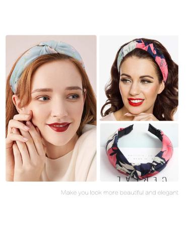 12 Pack Wide Knot Headbands for Women - Elastic Turban Boho Hair Accessories - Buy Online on SooperMarket.com