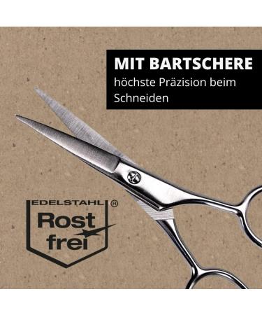 PARSA Men Beard Care Set - 2-Piece Scissors & Comb for Full Beards & Mustaches - Ideal Gift for Him - Buy Online on SooperMarket.com