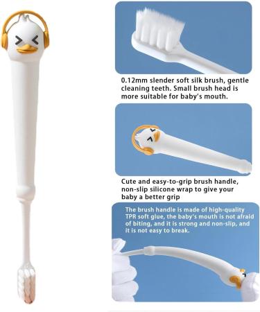 Kids Travel Toothbrush Duck Shaped Kids Toothbrush Round Anti-slip Travel Toothbrush for Kids 3-12 Years Old Generic - Buy Online on SooperMarket.com