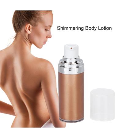 Glitter Body Makeup Liquid Cream - Shimmery Rose Gold Highlighter for Face & Skin | Moisturizing Lotion with Natural Glow Finish - Buy Online on SooperMarket.com